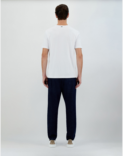 Herno T-shirt In Compact Jersey In White