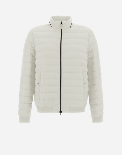 Shop Herno Ecoage Bomber Jacket In Grey Pearl