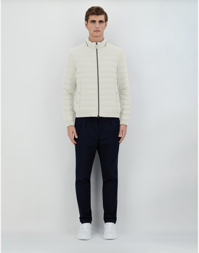 Herno Ecoage Bomber Jacket In Grey Pearl