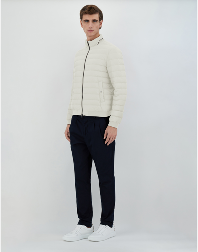 Herno Ecoage Bomber Jacket In Grey Pearl