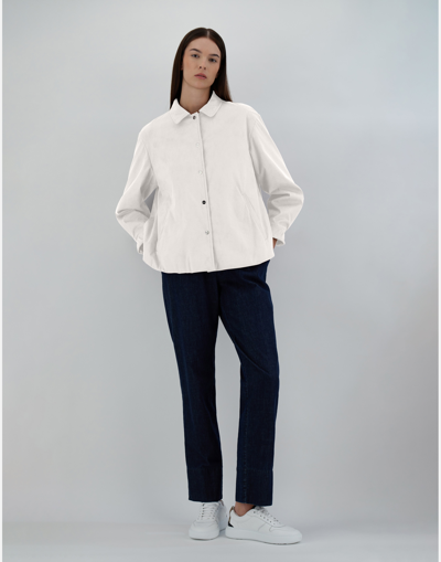 Herno Suede Effect Jacket In Ice