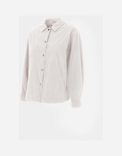 Herno Suede Effect Jacket In Ice