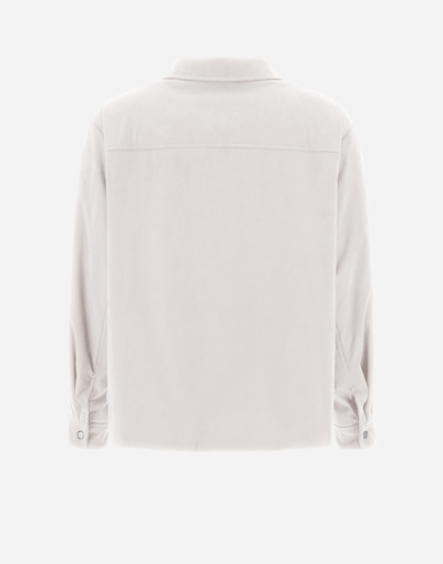 Herno Suede Effect Jacket In Ice