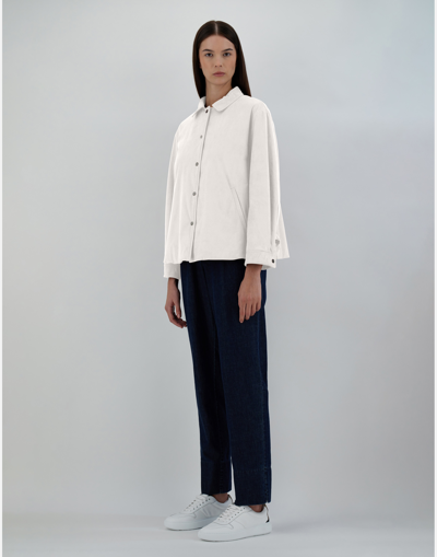 Herno Suede Effect Jacket In Ice