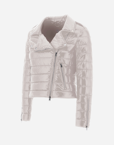 Herno Bomber Jacket In Nylon Ultralight In Grey Pearl