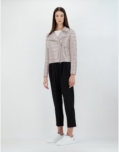 Herno Bomber Jacket In Nylon Ultralight In Grey Pearl