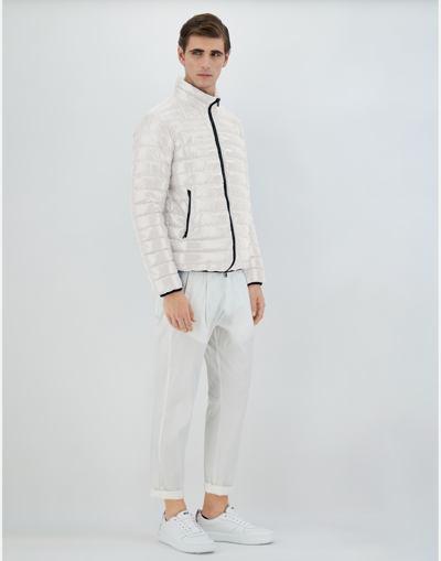 Shop Herno Bomber Jacket In Gloss In White