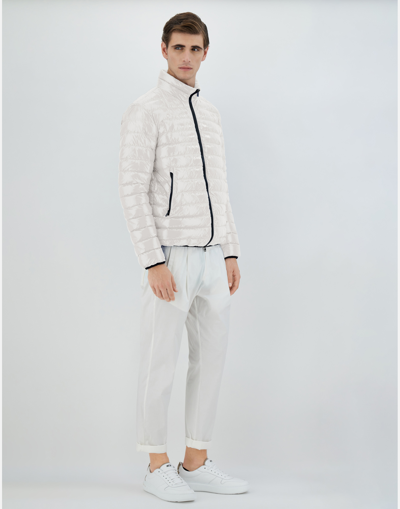 Herno Bomber Jacket In Gloss In White