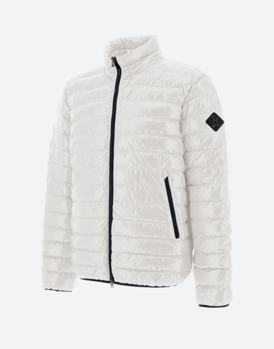 Shop Herno Bomber Jacket In Gloss In White