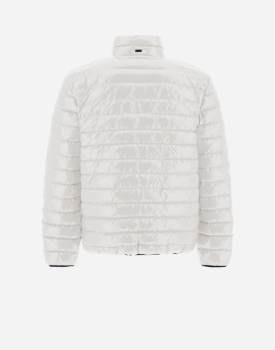Herno Bomber Jacket In Gloss In White