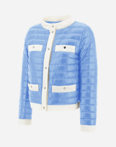 Herno Nylon Ultralight And Ecoage Jacket In Light Blue