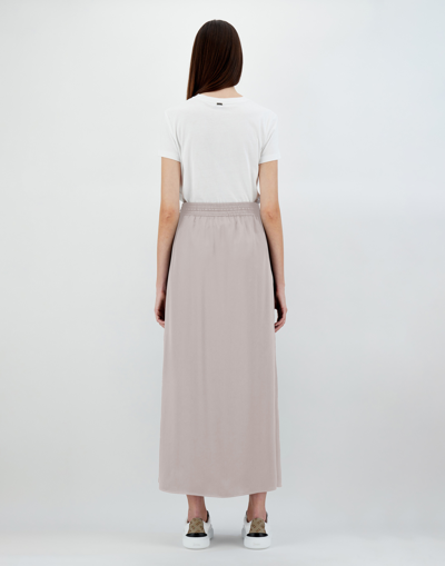Herno Casual Satin Skirt In Chantilly