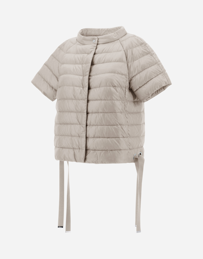 Herno Nylon Ultralight Cape Jacket In Chantilly