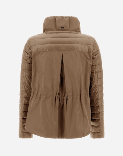 Herno Nylon Ultralight ＆ Techno Taffetà ボンバージャケット In Camel