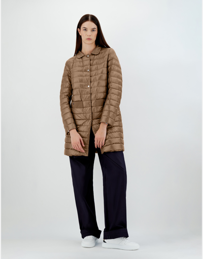 Herno Coat In Nylon Ultralight In Camel