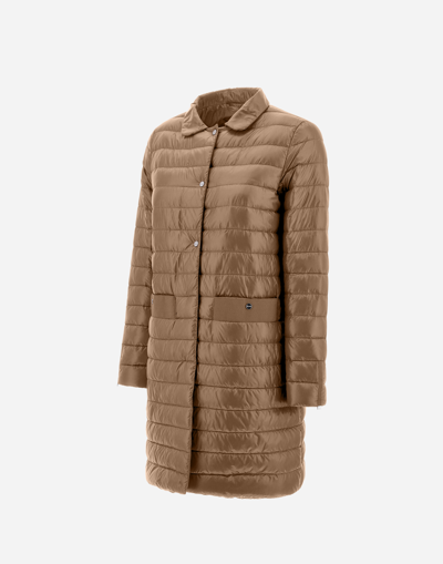 Herno Coat In Nylon Ultralight In Camel