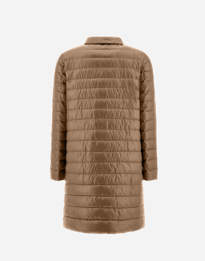 Herno Coat In Nylon Ultralight In Camel