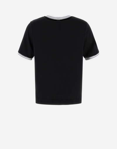 Shop Herno Casual Satin Tシャツ In Black