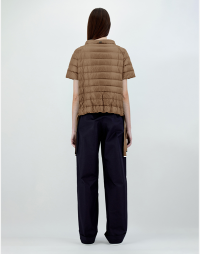 Herno Nylon Ultralight Cape Jacket In Camel