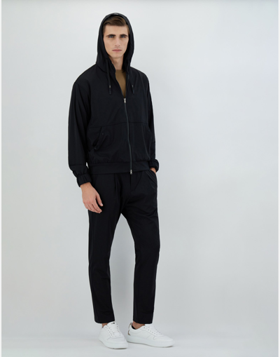 Shop Herno Nylon Jersey Sweatshirt In Black