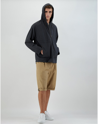 Herno Techno Lux Bomber Jacket In Grey