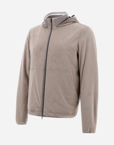 Herno Techno Lux Bomber Jacket In Grey
