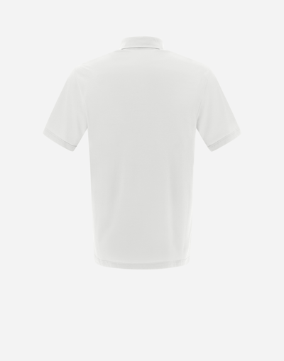 Herno クレープジャージー ポロシャツ In White