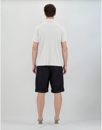 Herno クレープジャージー ポロシャツ In White