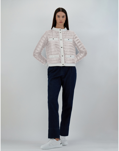 Herno Nylon Ultralight And Ecoage Jacket In Grey Pearl
