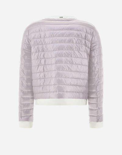 Herno Nylon Ultralight And Ecoage Jacket In Grey Pearl