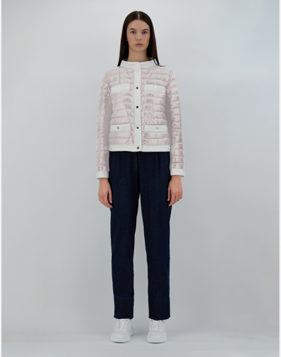 Herno Nylon Ultralight And Ecoage Jacket In Grey Pearl