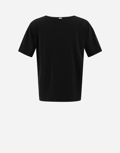 Herno Interlock Jersey T-shirt In Black