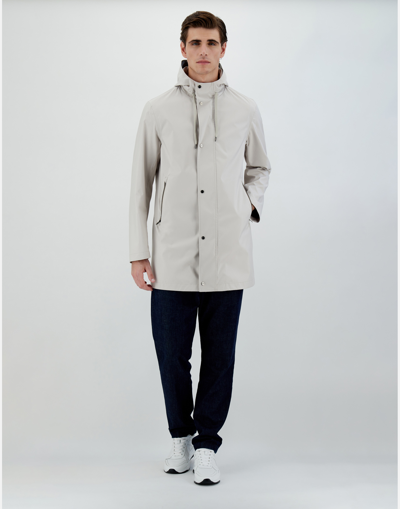 Shop Herno New Rain パーカ In Anthracite/camel