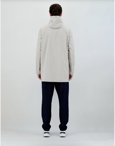Herno New Rain Parka In Anthracite/camel