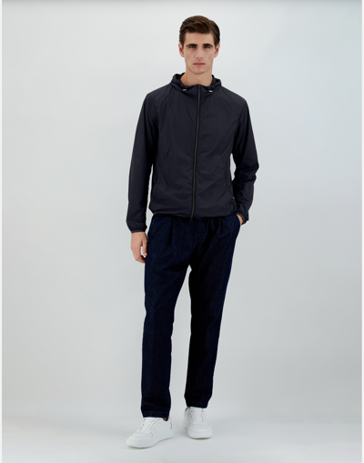 Herno Ultralight Matt Bomber Jacket In Blue
