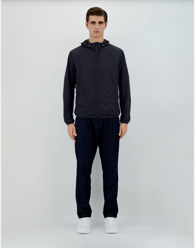 Herno Ultralight Matt Bomber Jacket In Blue