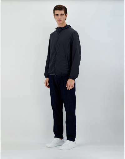 Herno Ultralight Matt Bomber Jacket In Blue