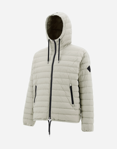 Herno Bomber Jacket In Ultralight Crease In Natural