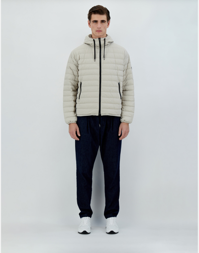 Herno Bomber Jacket In Ultralight Crease In Natural