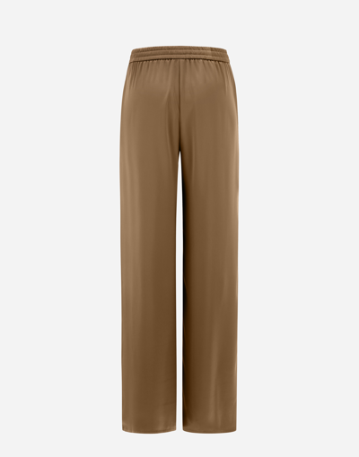 Herno Trousers In Casual Satin In Sand