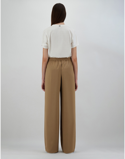 Herno Trousers In Casual Satin In Sand