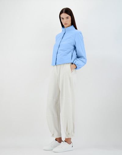 Herno Ecoage Bomber Jacket In Light Blue