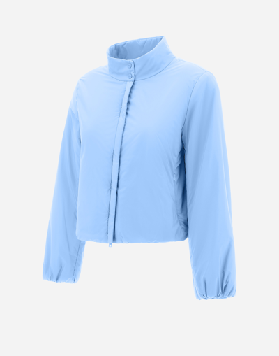 Herno Ecoage Bomber Jacket In Light Blue
