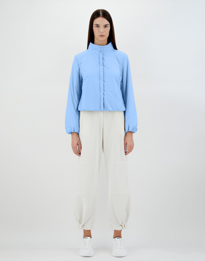 Herno Ecoage Bomber Jacket In Light Blue