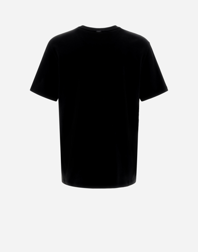Shop Herno Compact Jersey Tシャツ In Black