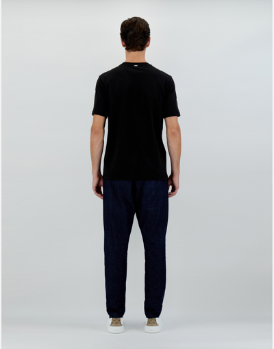 Herno T-shirt In Compact Jersey In Black
