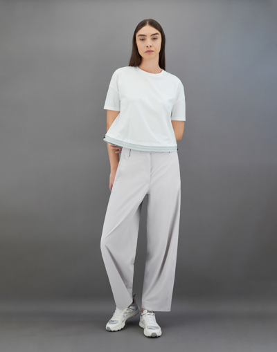Herno Laminar Trousers In Comfort Structured In Ice