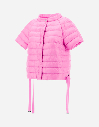 Herno Nylon Ultralight Cape Jacket In Pink
