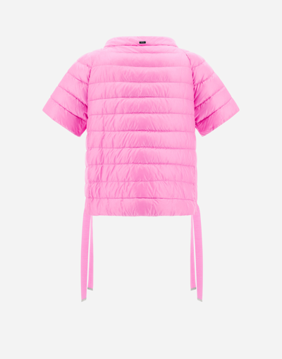 Herno Nylon Ultralight Cape Jacket In Pink