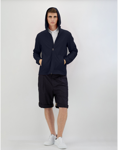 Herno Bomber Jacket In Essence In Navy Blue